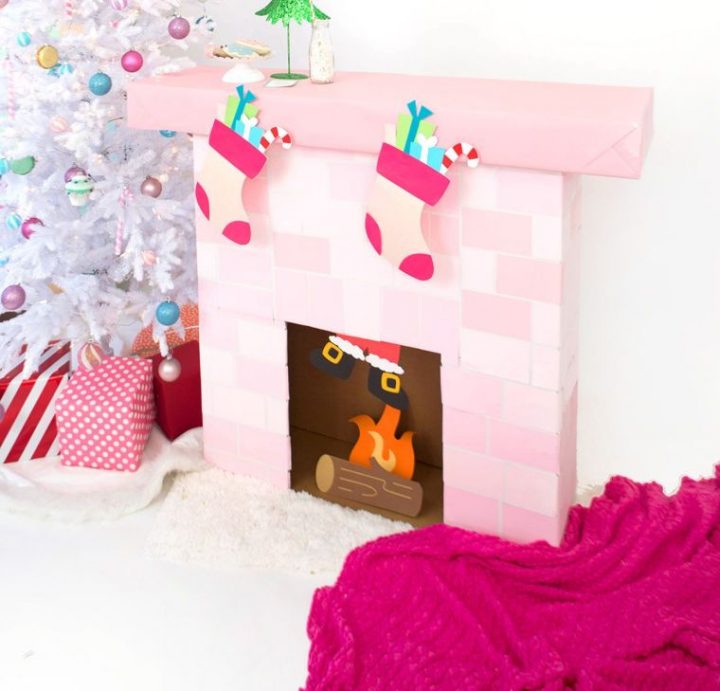 Comment Faire Une Cheminée En Carton Pour Noël destiné Kit Cheminée En Carton