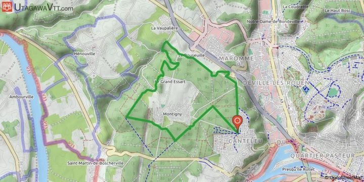 Forêt De Roumare : Circuit 1 (Vert) – La Vaupalière encequiconcerne Carte Chemin Vtt