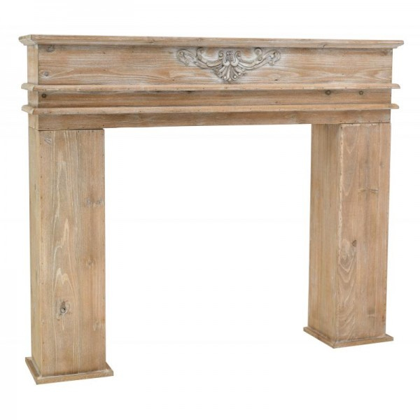 Manteau De Cheminée Décoratif En Bois Antique – Boisnature'L intérieur Manteau De Cheminée Décoratif