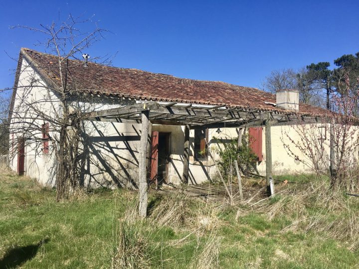 Vente Authentique Landaise En Pierre À Rénover Captieux avec Rénover Une Cheminée En Pierre