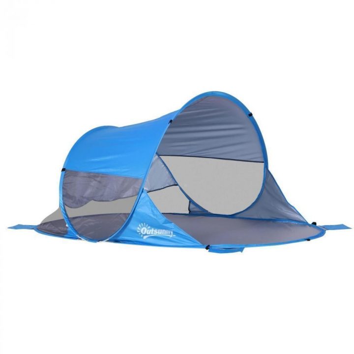 Abri De Plage Tente De Plage Pliable Pop-Up Automatique Instantané  Protection Uv Fenêtre Arrière Grand Tapis De Sol Bleu Ciel intérieur Hamac Pour Chat Fenêtre Gifi