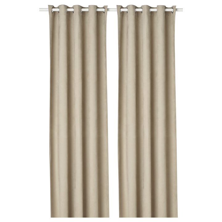 Birtna Rideaux Occultant, 2 Pièces – Beige 145X300 Cm dedans Ikea Rideaux