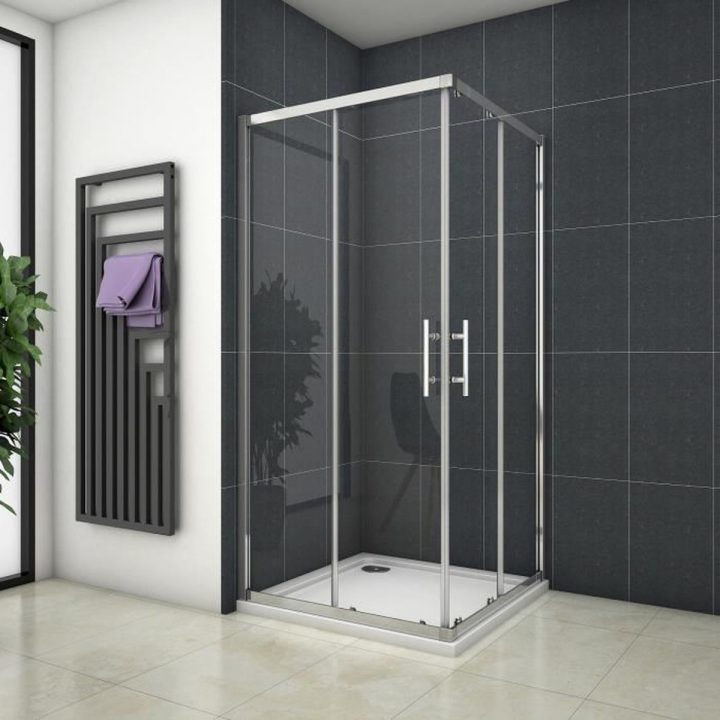 Cabine De Douche 110X110X195Cm En 6Mm Verre Anticalcaire avec Petite Cabine De Douche 60X60