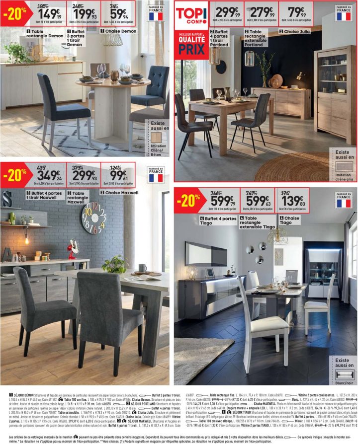 Conforama Catalogue Actuel 11.02 – 09.03.2020 [44 serapportantà Table Portland Conforama