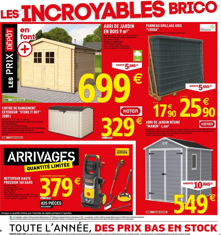 استمر مثير يصب Abri De Jardin A Brico Depot avec Garage Métal Brico Dépôt