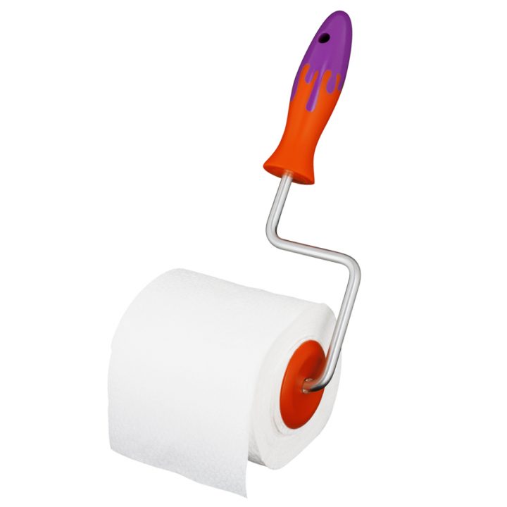 Dérouleur Papier Toilette Pour Wc – Sploosh Orange dedans Devidoir Papier Wc Sur Pied