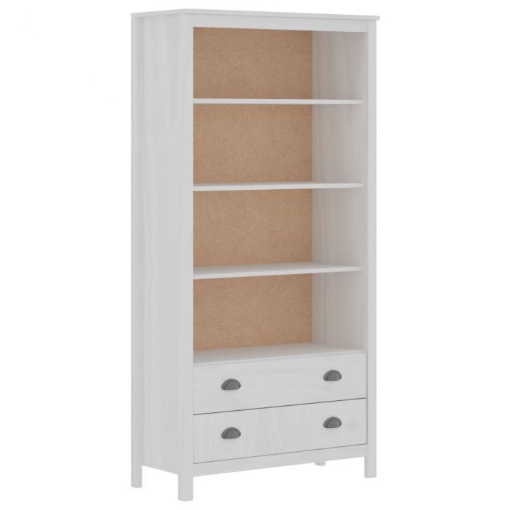 Détails Sur Vidaxl Bois De Pin Solide Bibliothèque Blanc Etagère À Livres  Meuble Rangement pour Meuble Encoignure Ikea