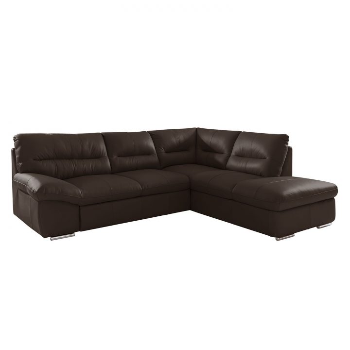 Ecksofa Doug (Mit Schlaffunktion) – Echtleder – Ottomane intérieur Mousse Pour Canapé Castorama