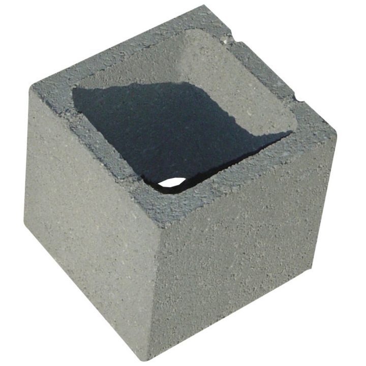 Elément De Pilier 20 X 20 X 20 Cm Gris – Brique Et Parpaing intérieur Boisseau 40X40