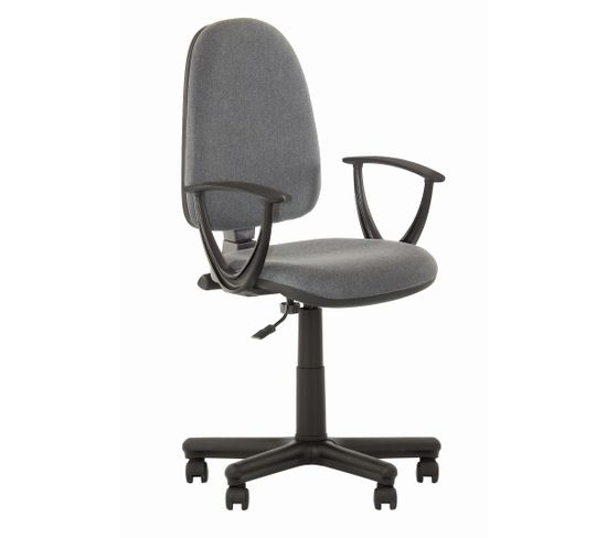 Fauteuil, Chaise De Bureau Au Dossier Inclinable. Avec Accoudoirs. Prestige  Ii. Gris intérieur Chaise Avec Accoudoir But