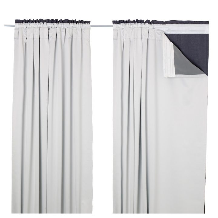 Glansnäva Rideau, 2 Pièces – Gris Clair 143X290 Cm tout Ikea Rideau Phonique