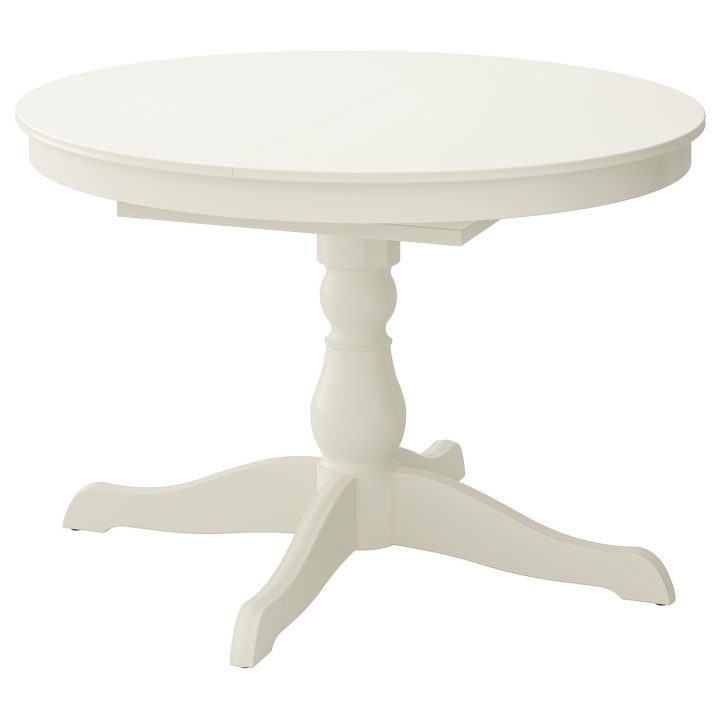 Ingatorp Table Extensible – Blanc 110/155 Cm dedans Table Ronde Ikea Blanche