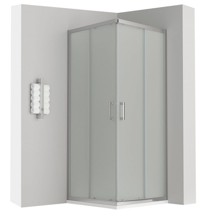 Lana Cabine Douche Coulissante H 185 Cm Verre Opaque 70 X 70 Cm intérieur Cabine Douche 70X70 Leroy Merlin