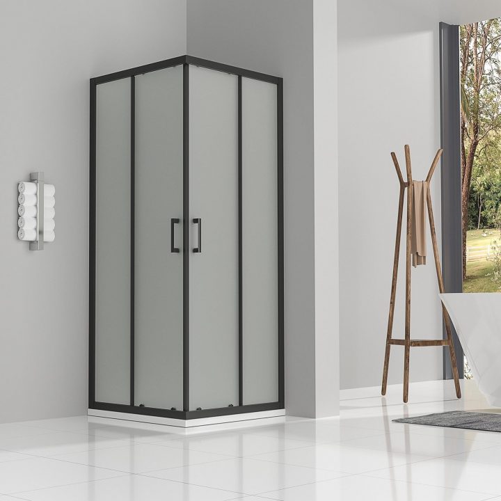 Lanablack Cabine Douche H 190 Cm Porte Coulissante Opaque 70 X 70 Cm destiné Cabine Douche 70X70 Leroy Merlin