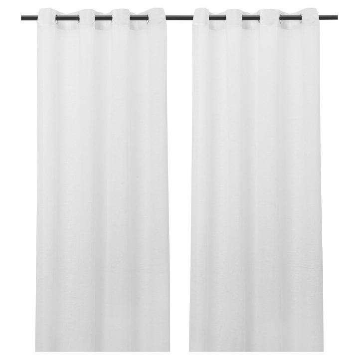 Lejongap Rideaux, 2 Pièces – Blanc Avec Oeillets 145X300 Cm à Rideaux Lin Ikea