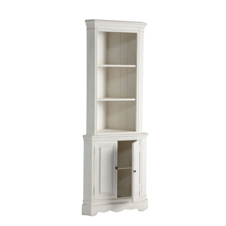 Meuble D'Angle En Bois De Paulownia Blanc L 73 Cm Joséphine intérieur Meuble Encoignure Ikea