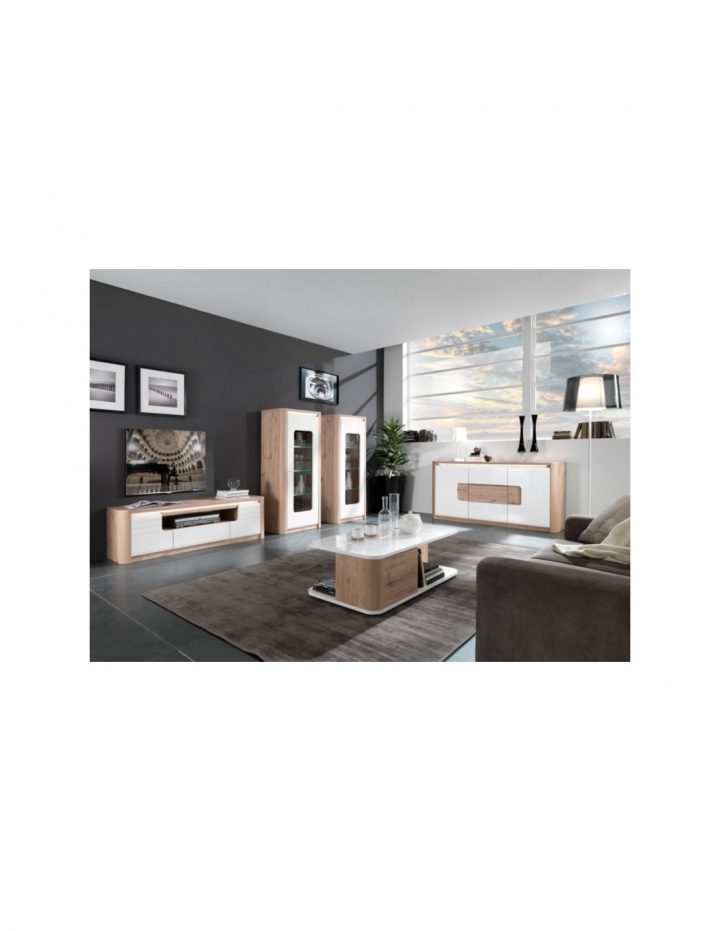 Meuble Tv L.150 Cm Bellini Décor Chêne/Blanc – Meuble Tv But dedans Meuble Tv Bellini