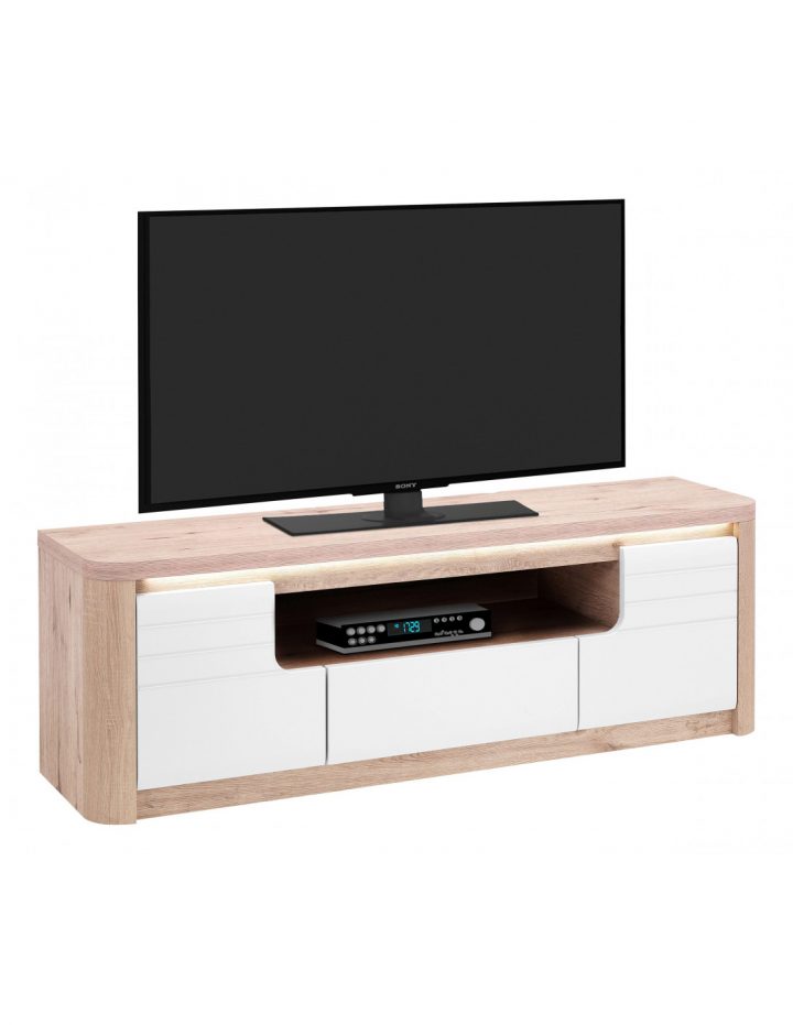 Meuble Tv L.150 Cm Bellini Décor Chêne/Blanc – Meuble Tv But tout Meuble Tv Bellini