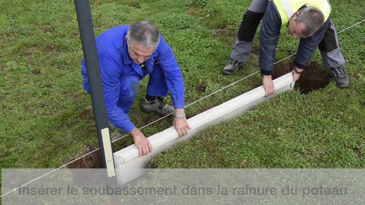 Montage D'Un Soubassement Béton Pour Clôture Alu serapportantà Plaque De Béton Pour Clôture Brico Dépôt