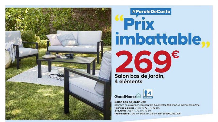 Offre Salon Bas De Jardin Jaz Goodhome Chez Castorama intérieur Mousse Pour Canapé Castorama