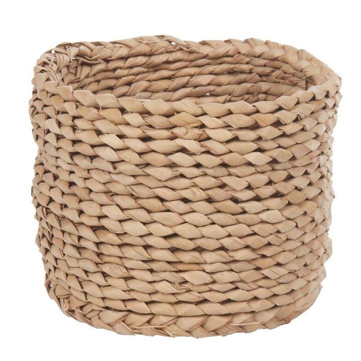 Panière Ronde Imitation Osier Naturel – Panier Et Corbeille avec Paniere Linge Gifi