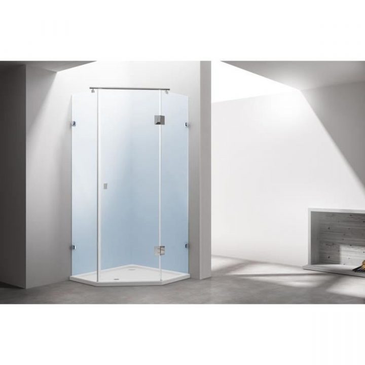 Paroi De Douche Pentagonale 100X100X195 Sogood Ravenna42 tout Douche Pentagonale 100X100