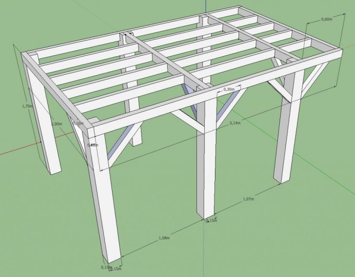 Plan Ossature Plateforme Sur Pilotis, Abri De Jardin pour Plan Abri De Jardin Pdf Gratuit