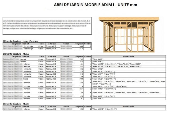 Plans À Ossature Bois Pour Autoconstruction Abri De Jardin destiné Plan Abri De Jardin Pdf Gratuit