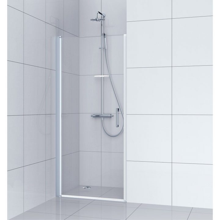 Porte De Douche Pivotante 80 Cm, Transparent, Remix 159 avec Paroi De Douche Remix 80