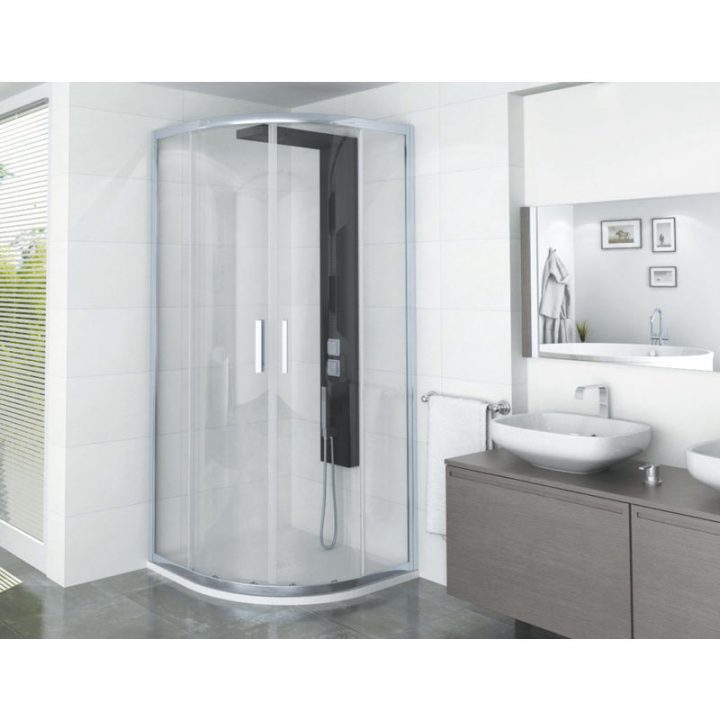 Porte De Douche Quart De Cercle Manhattan – 80 X 80 Cm intérieur Paroi De Douche Quart De Rond 70X70