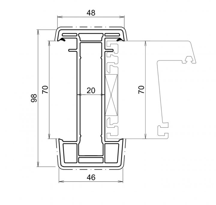 Profil De Jonction Pour Dormant De 70 Mm pour Champlat Pvc 70Mm