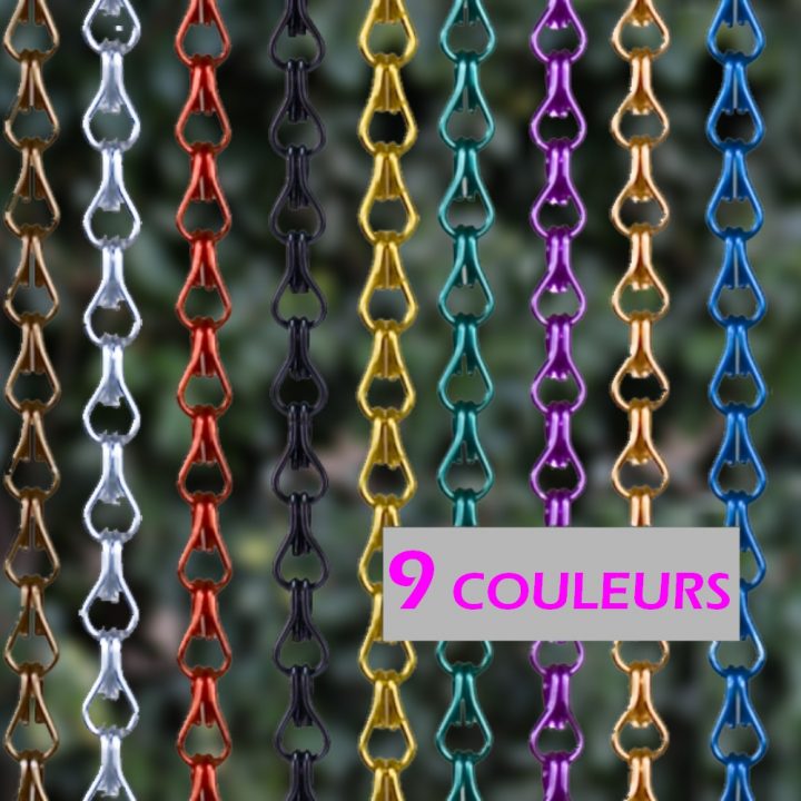 Rideau En Chaînette D'Alu Personnalisable Jusqu'À 6 Couleurs!!! concernant Rideau Anti Mouche