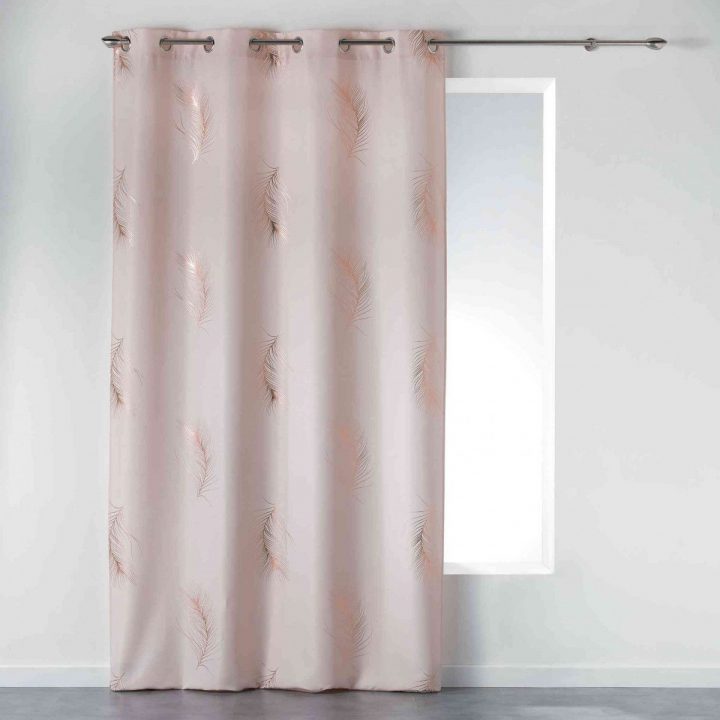 Rideau Sensalia Rose Or – Taille : 140X260 Cm | Rideaux serapportantà Panneau Japonais Gifi