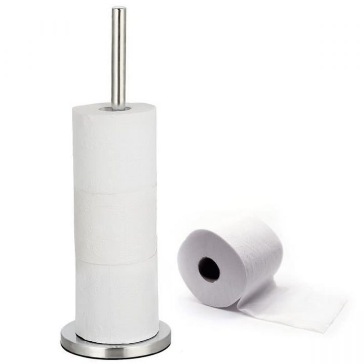 Tatkraft Carol – Porte Rouleaux De Papier Toilette En Acier intérieur Devidoir Papier Wc Sur Pied