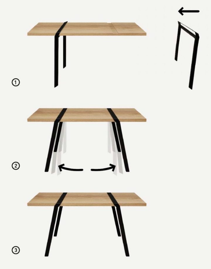 Tréteaux : 39 Idées Déco Pour Créer Une Table Ou Un Bureau destiné Pied De Table Rabattable Leroy Merlin