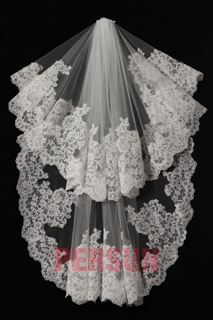 Voile De Mariée Court Vintage Dentelle Guipure Florale 1 intérieur Guipure Au Mètre