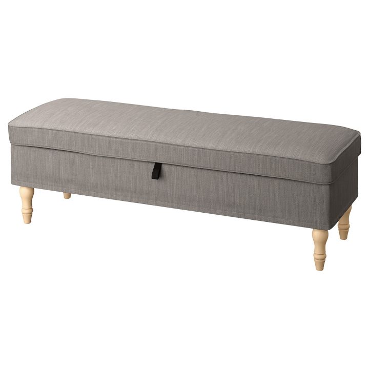 Stocksund Banquette – Nolhaga Gris-Beige/Brun Clair/Bois tout Ikea Bout De Lit