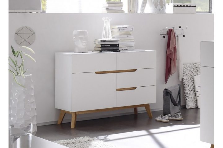 meuble scandinave blanc et bois