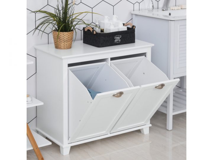 meuble salle de bain avec panier a linge