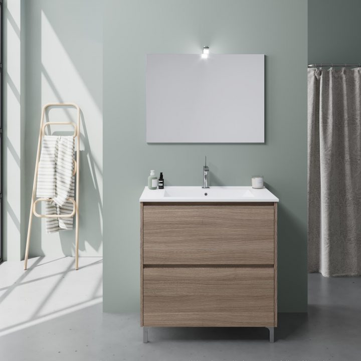 meuble de salle de bain avec lavabo