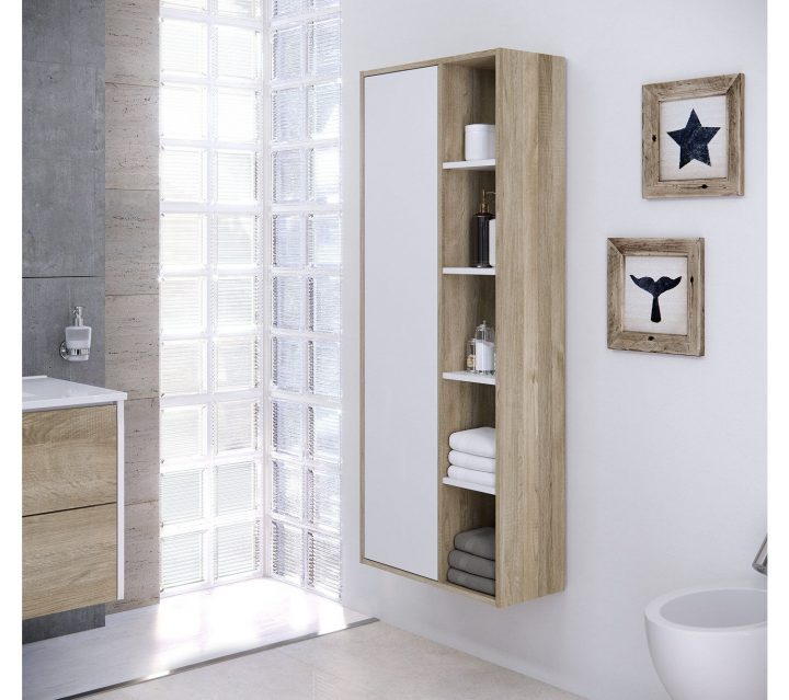 meuble rangement suspendu salle de bain