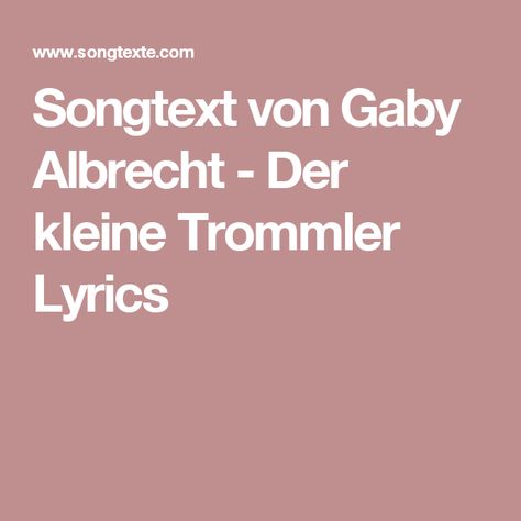 wincent weiss der kleine trommler text