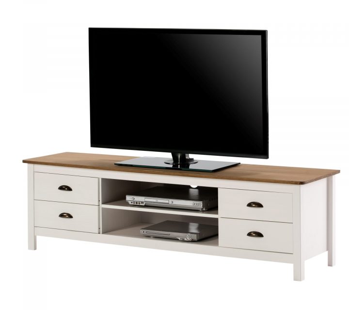 meuble tv en bois blanc