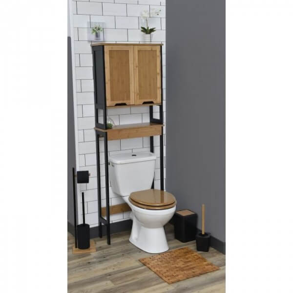 meuble dessus wc bois