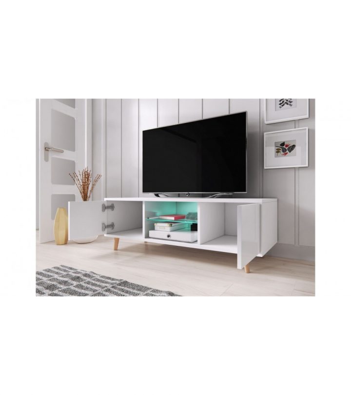 meuble tv 140 cm scandinave