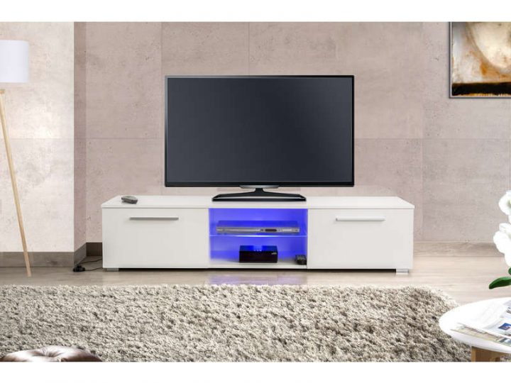 meuble tv blanc 160