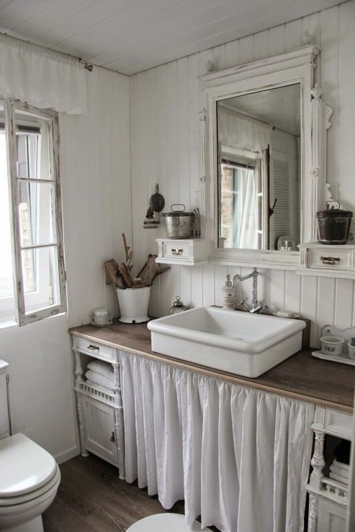 meuble salle de bain shabby chic