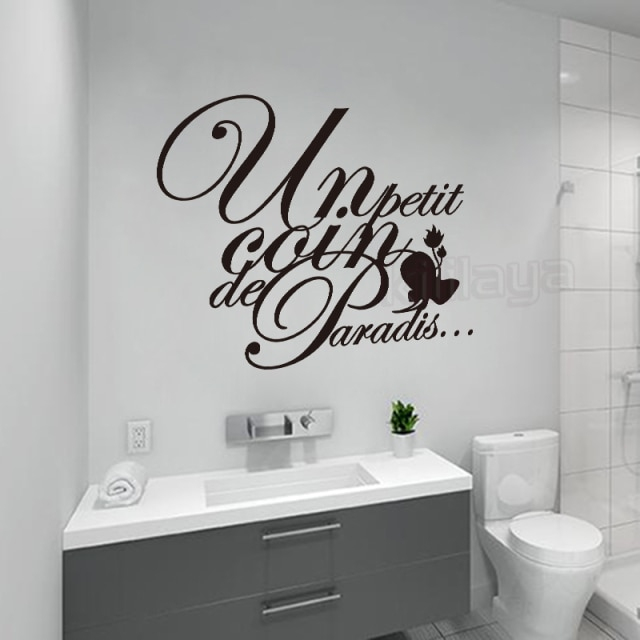 Aliexpress : Buy Stickers French Texte Salle De Bain dedans Stickers Règlement Salle De Bain