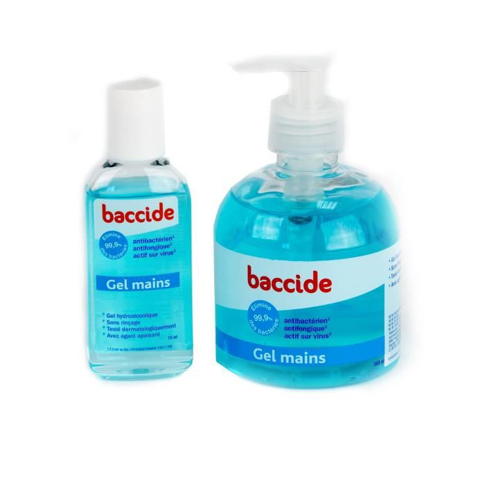 Baccide Gel Mains 300Ml + 1 Produit Gratuit 75Ml – Achat concernant Baccide Gel Mains Peaux Sensibles