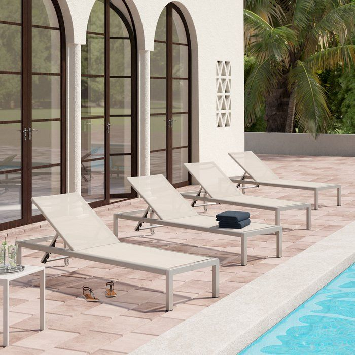 Brayden Studio Royalston Mesh Sun Lounger Set & Reviews concernant Royalston Mesh Chaise Lounge